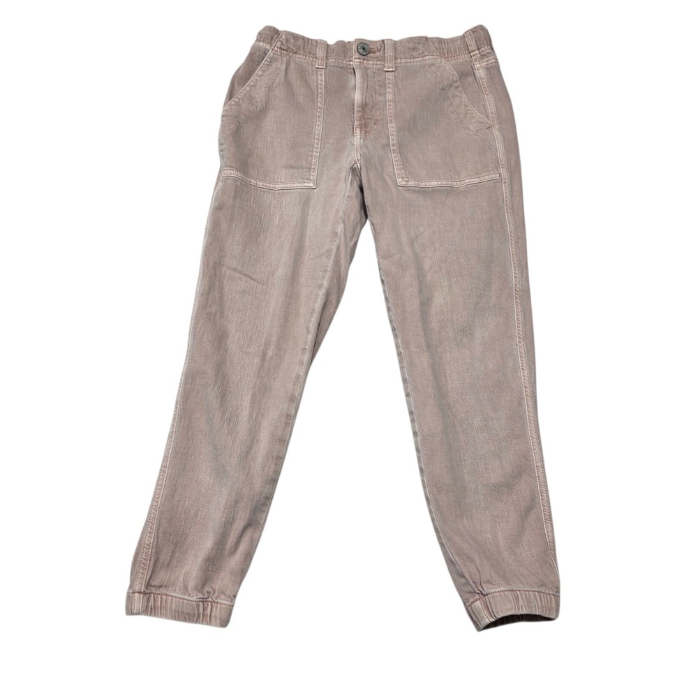 American‎ Eagle Jogger Pants Womens 4 Mauve Pink Jeans Elastic Waist Utility